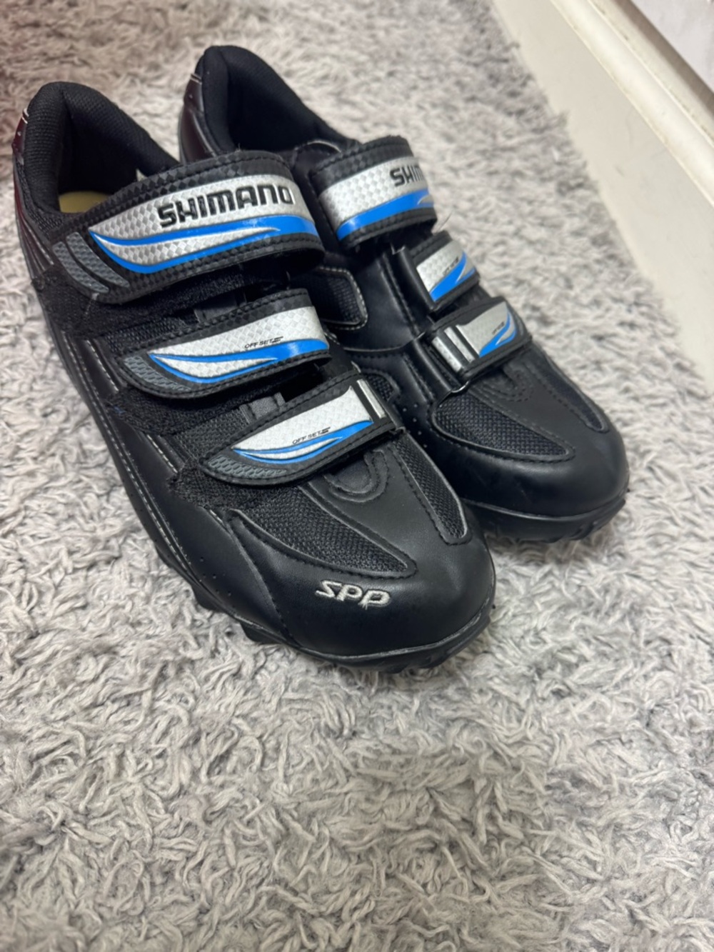 Shimano Black and Blue Men's Cycling Sneakers